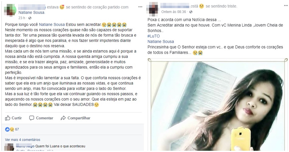 Amigos e familiares se despedem de Naiane Lima