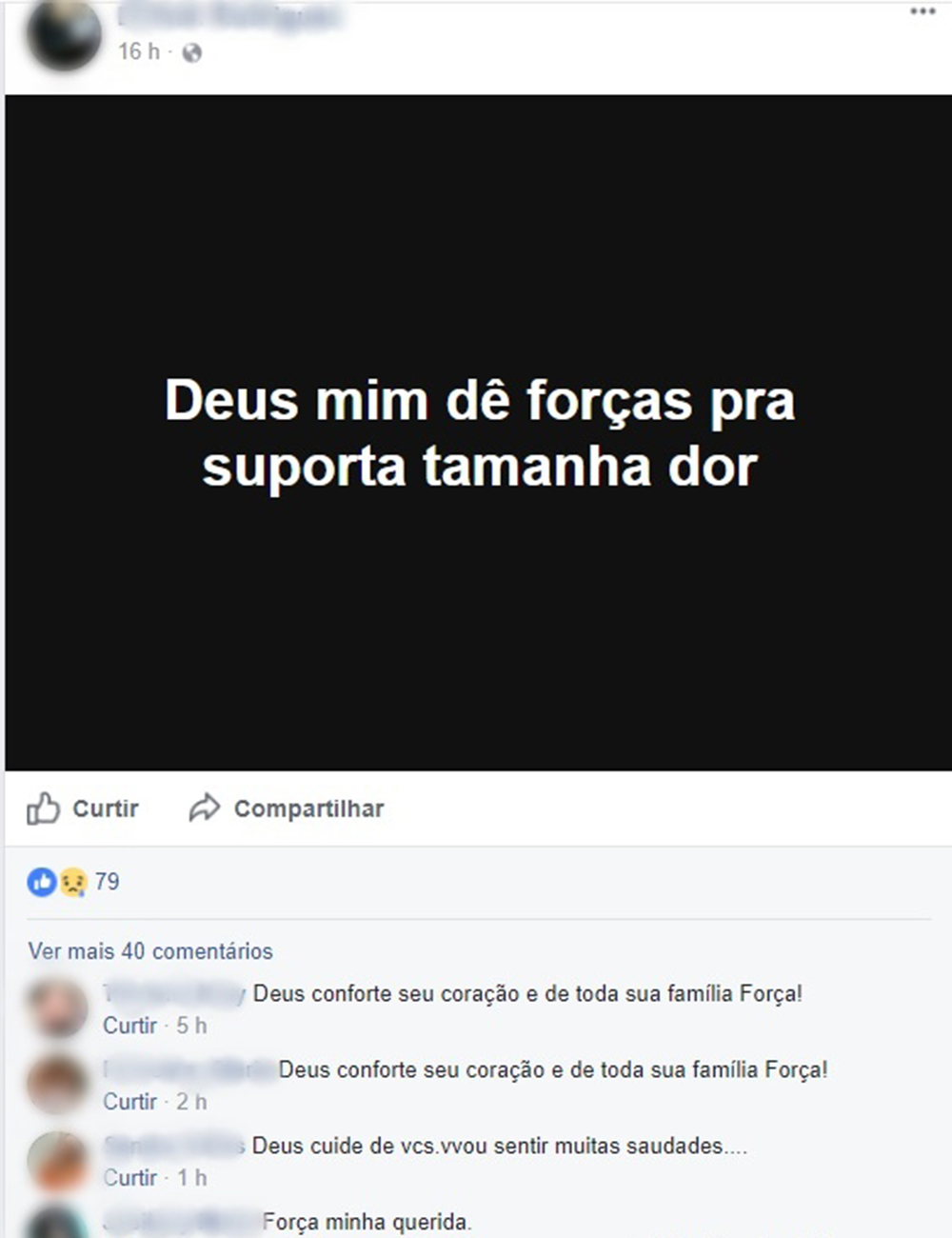 Esposa e amigos lamentam a morte de Iran nas redes sociais