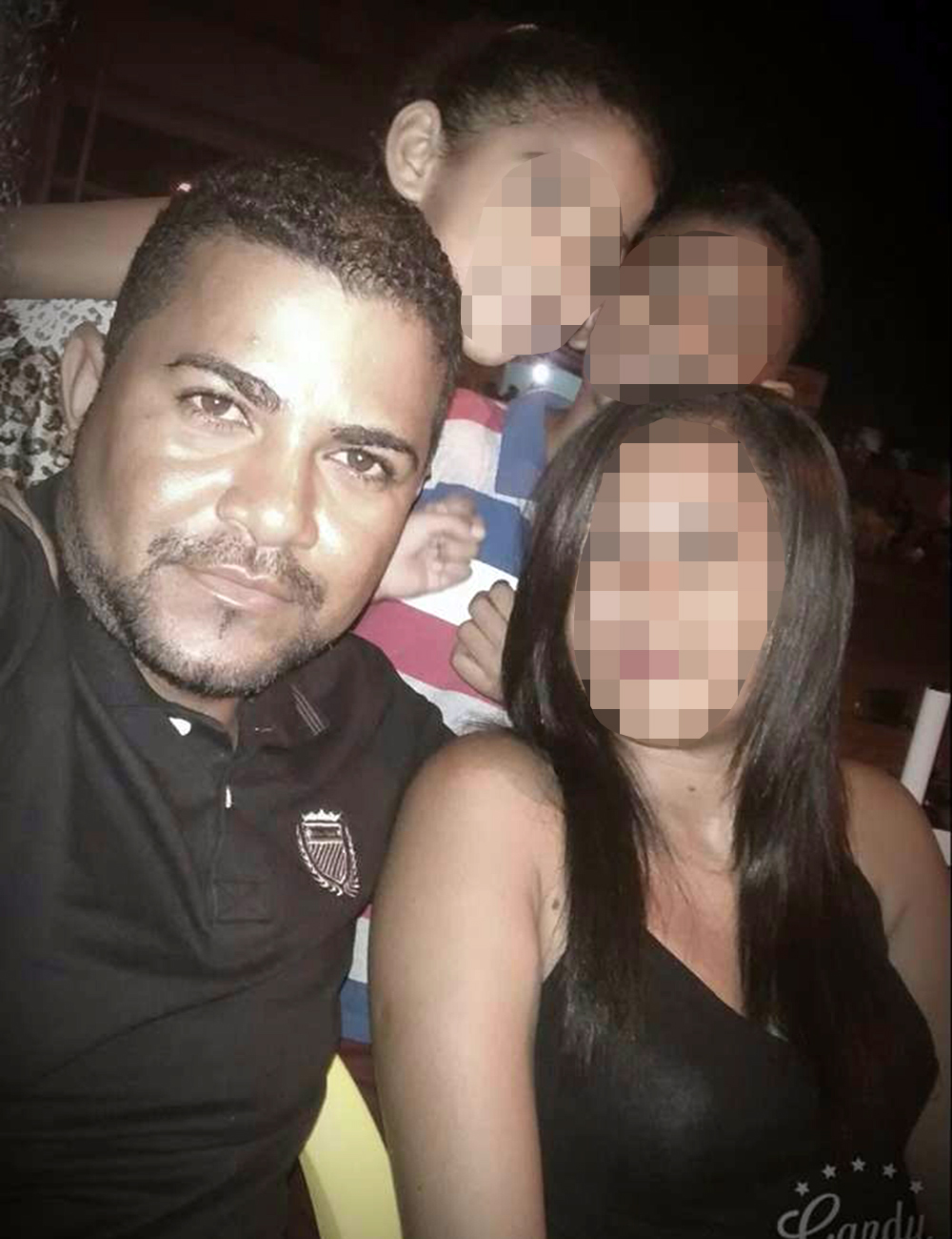 Iran Castro com  a família 