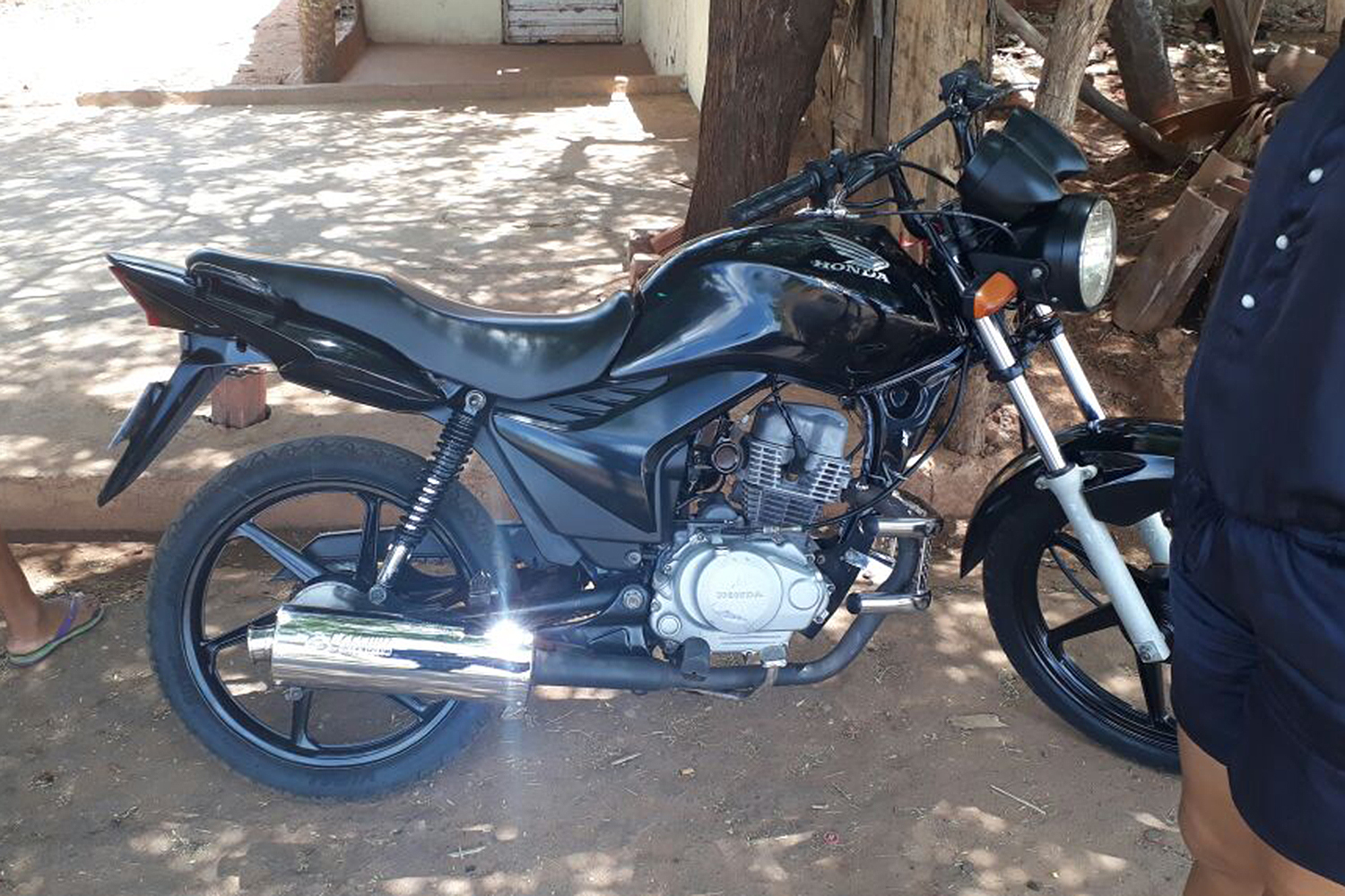 Moto apreendida pela polícia  