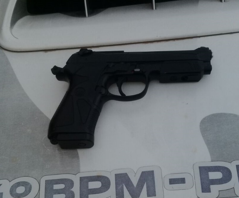 Arma utilizada nos assaltos