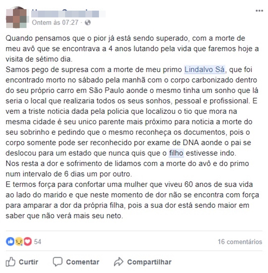 Familiares de Lindalvo Sá