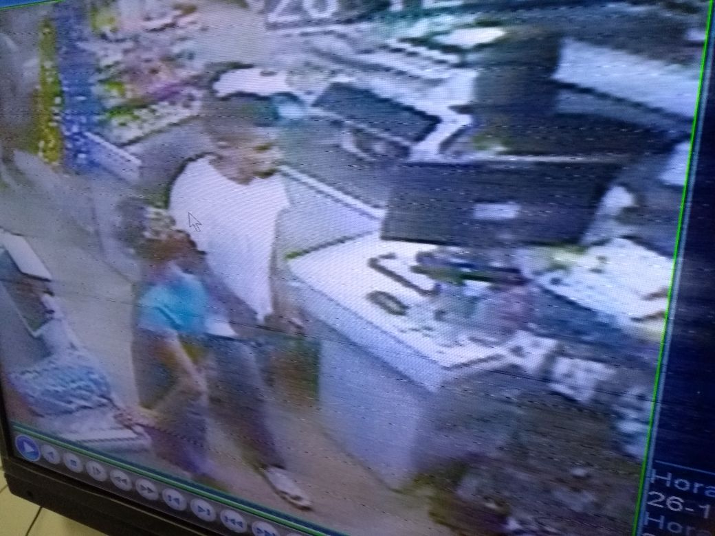 Imagens da câmera de segurança