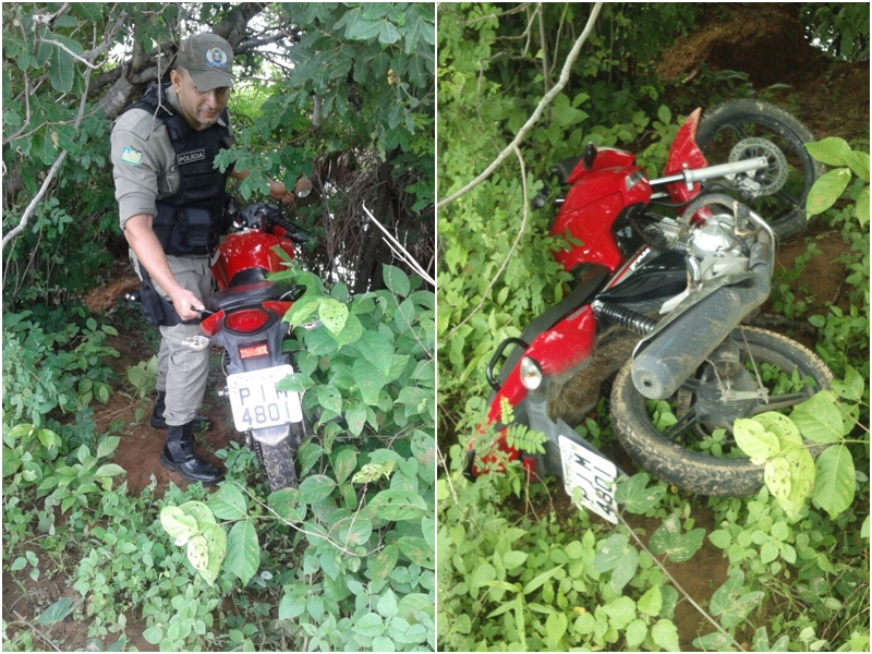 Moto roubada que foi localizada