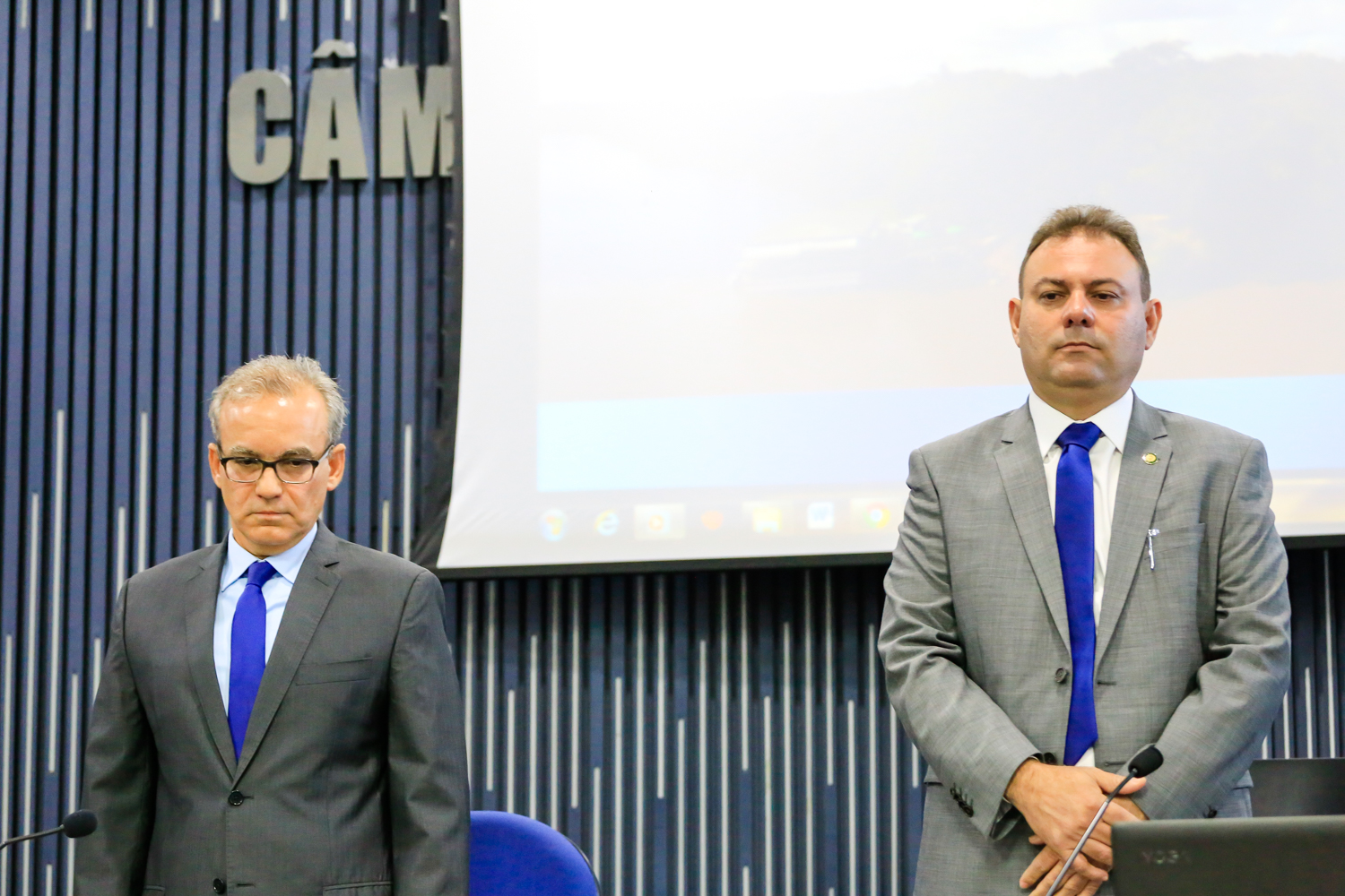 Firmino Filho, prefeito de Teresina  e Jeová Alencar, presidente da Câmara Municipal de Teresina