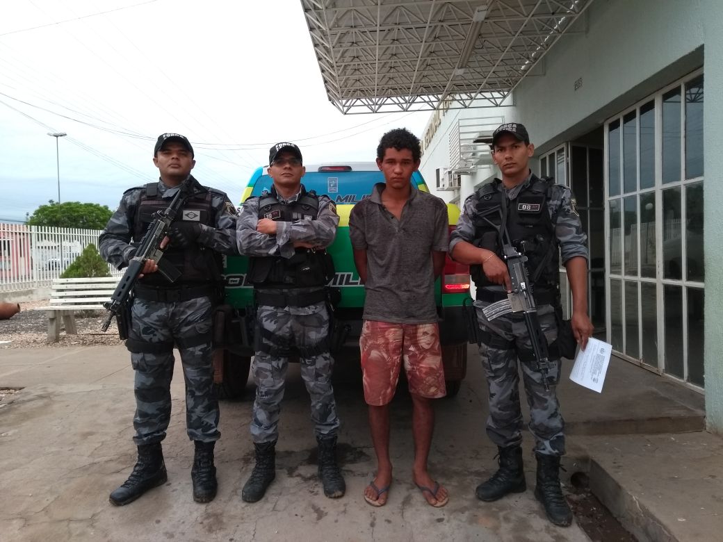 Brendo Barbosa de Oliveira, capturado pela Polícia Militar