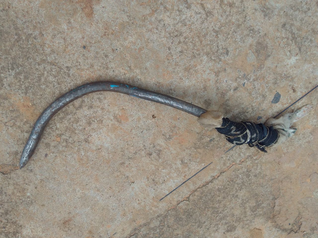 Barra de ferro utilizada na tentativa de fuga