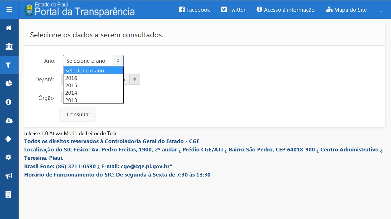 Portal da Transparência está desatualizado 