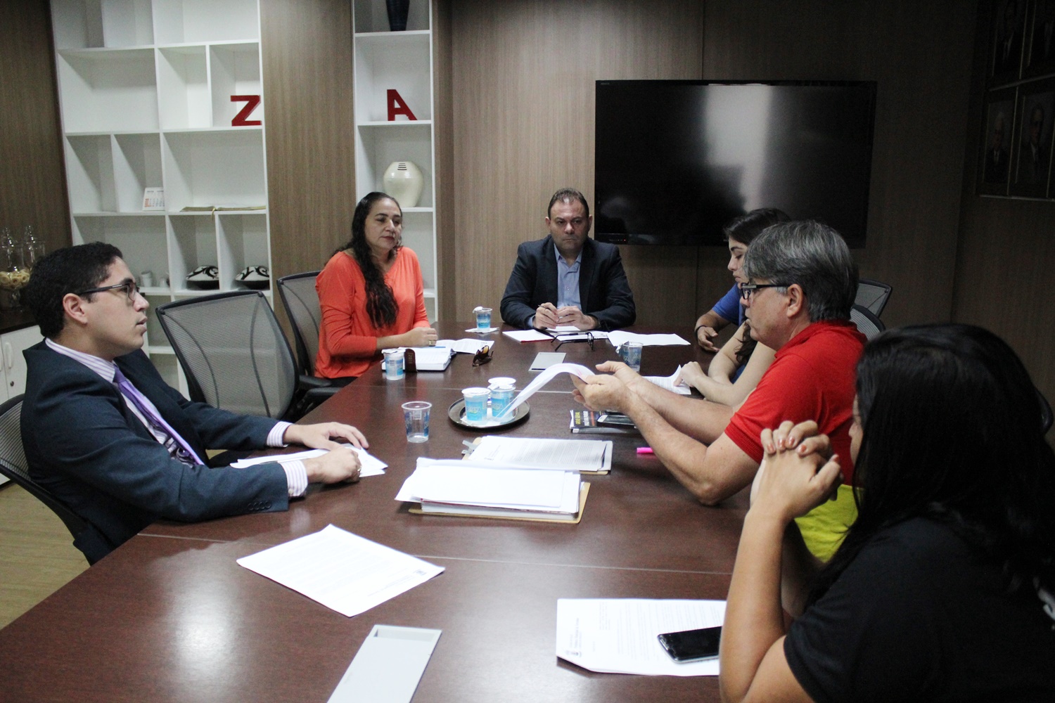 Reunião entre diretores do Sindserm e vereadores
