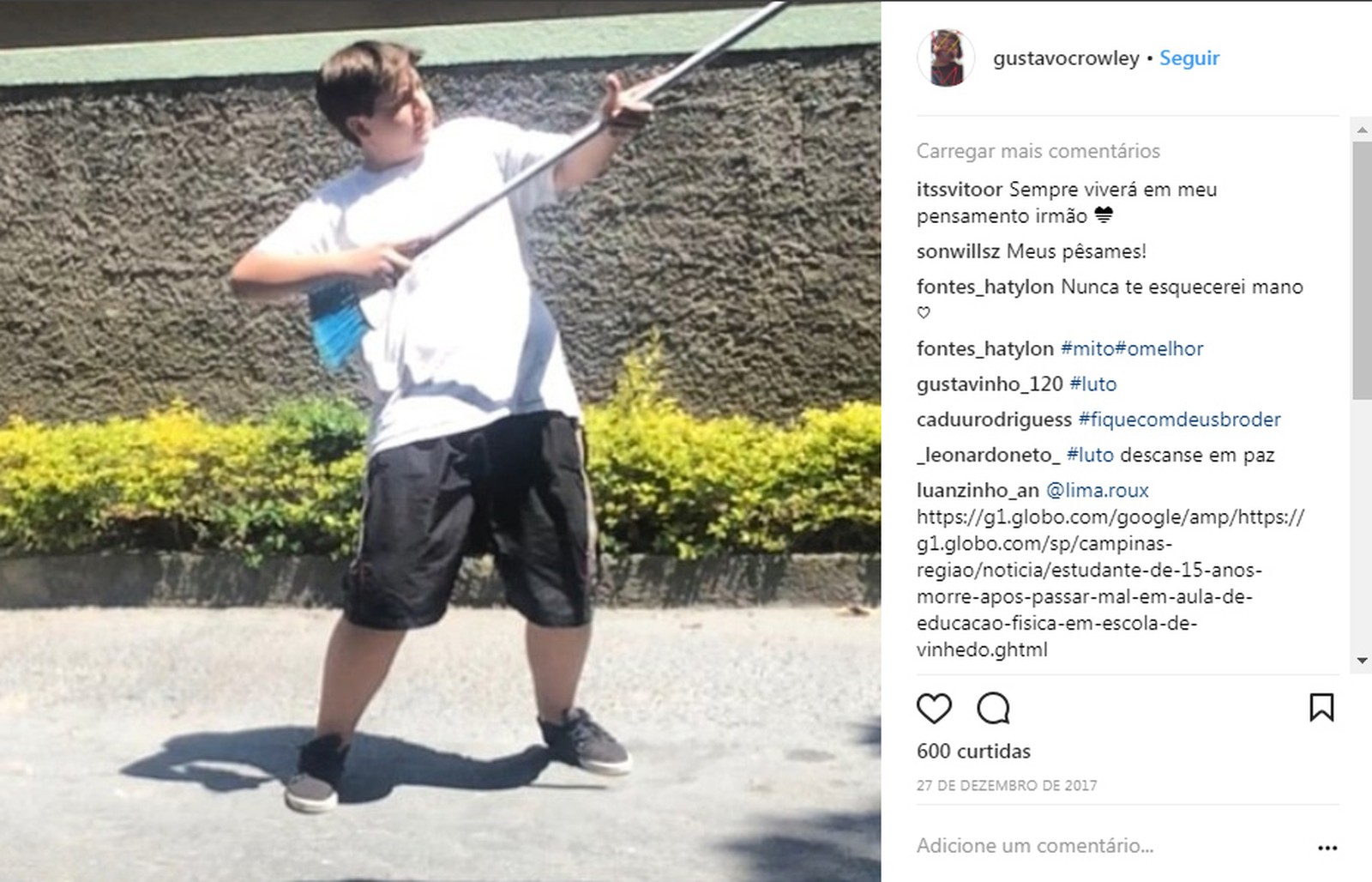 Youtuber Gustavo Infanger Vicentin