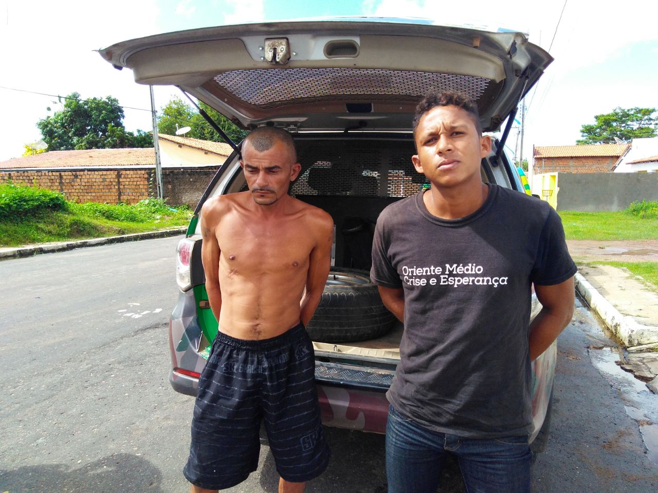 Presos pelos policiais do 3ºBPM