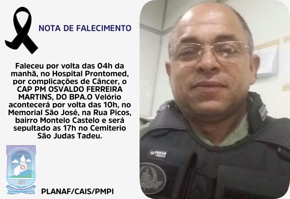 Nota enviada pela PM