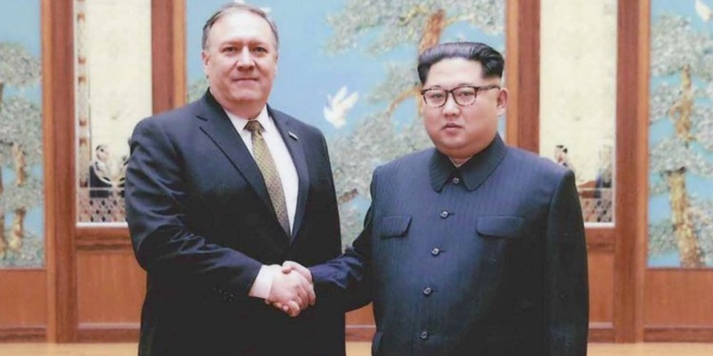 Make Pompeo e Kim Jong Un
