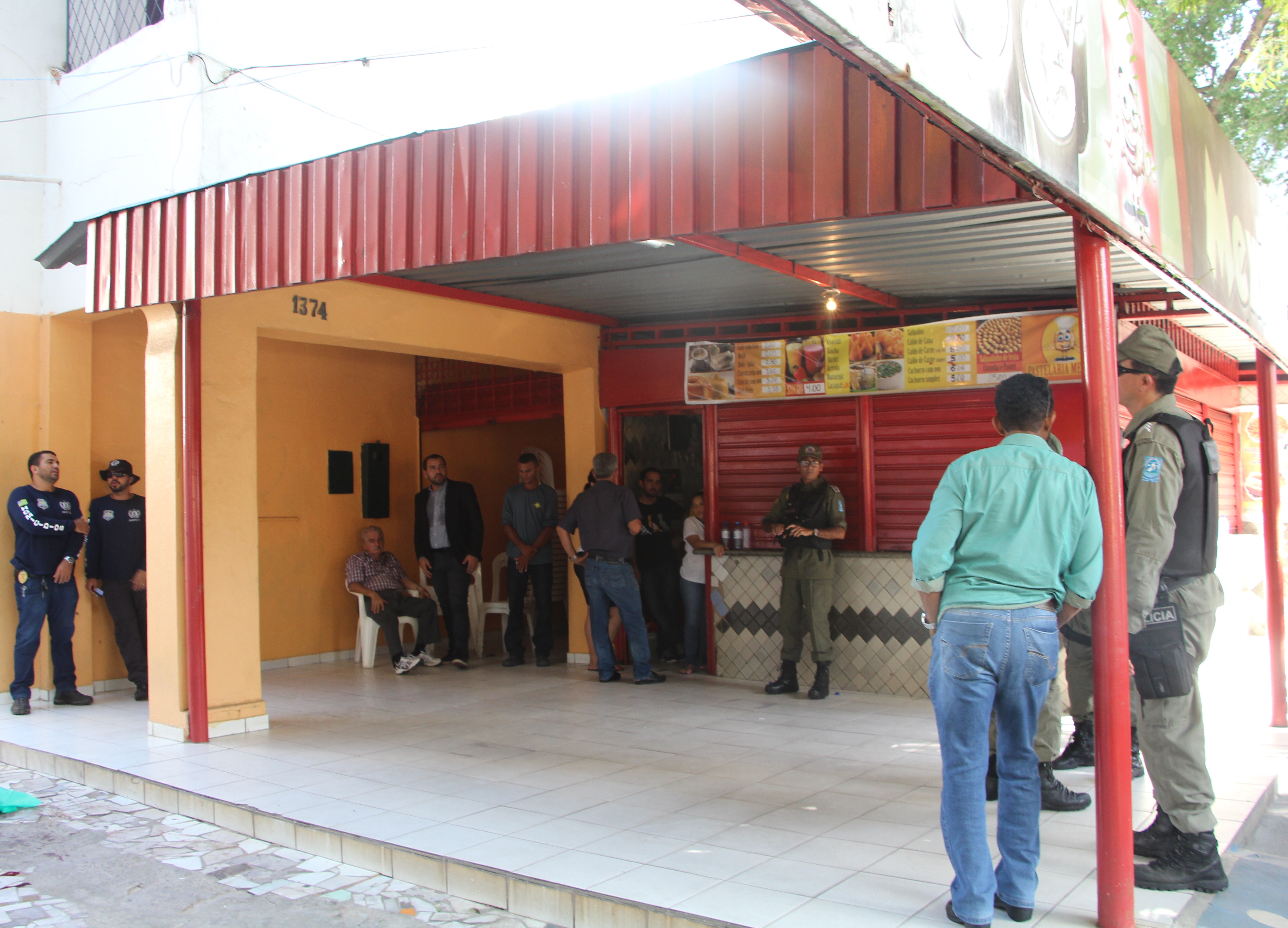 Pastelaria onde o ocorreu o crime no centro de Teresina