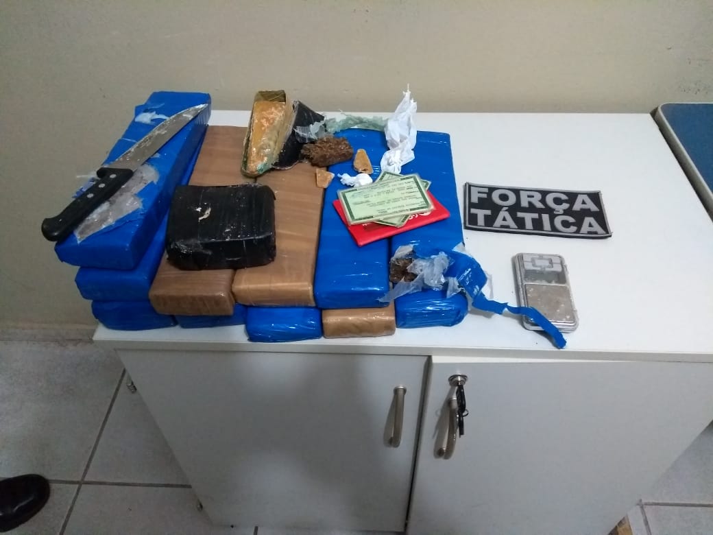 Material apreendido pela PM