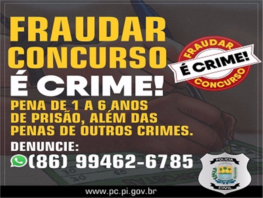 Fraudar concurso é crime 