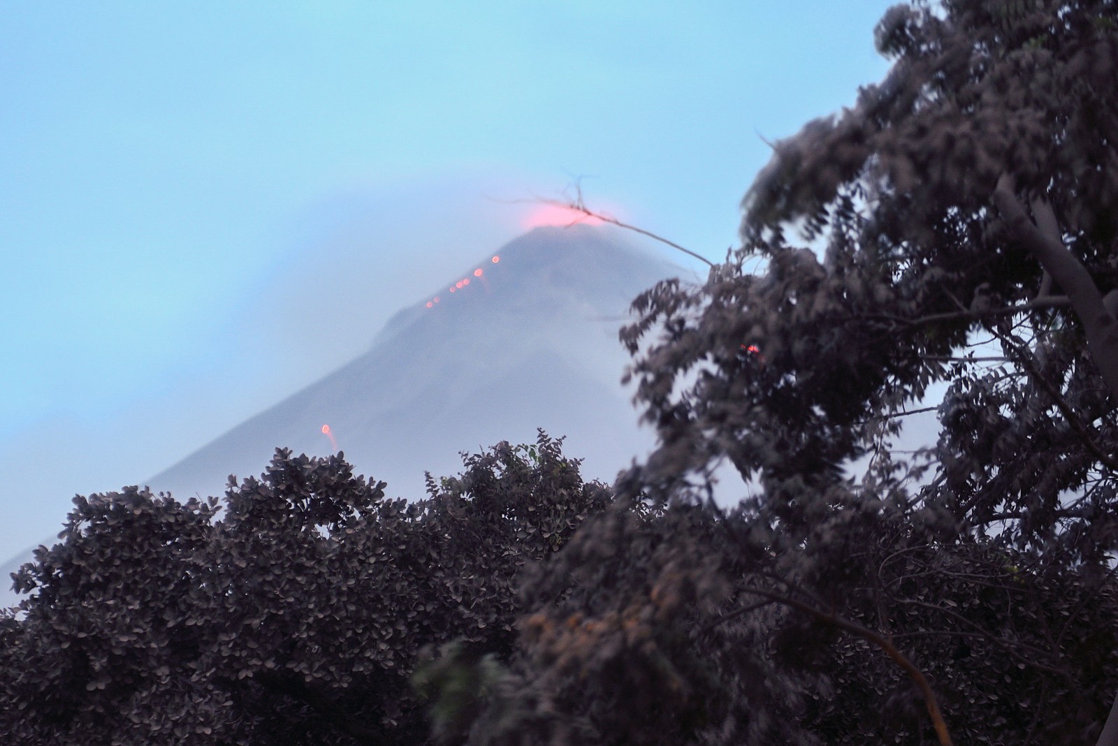 Vulcão de fogo na Guatemala 
