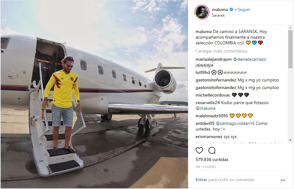 Cantor pronto para jogo da Colômbia na Rússia