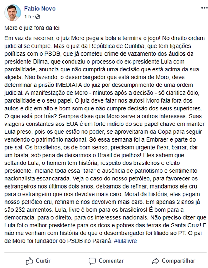 Publicação de Fábio Novo