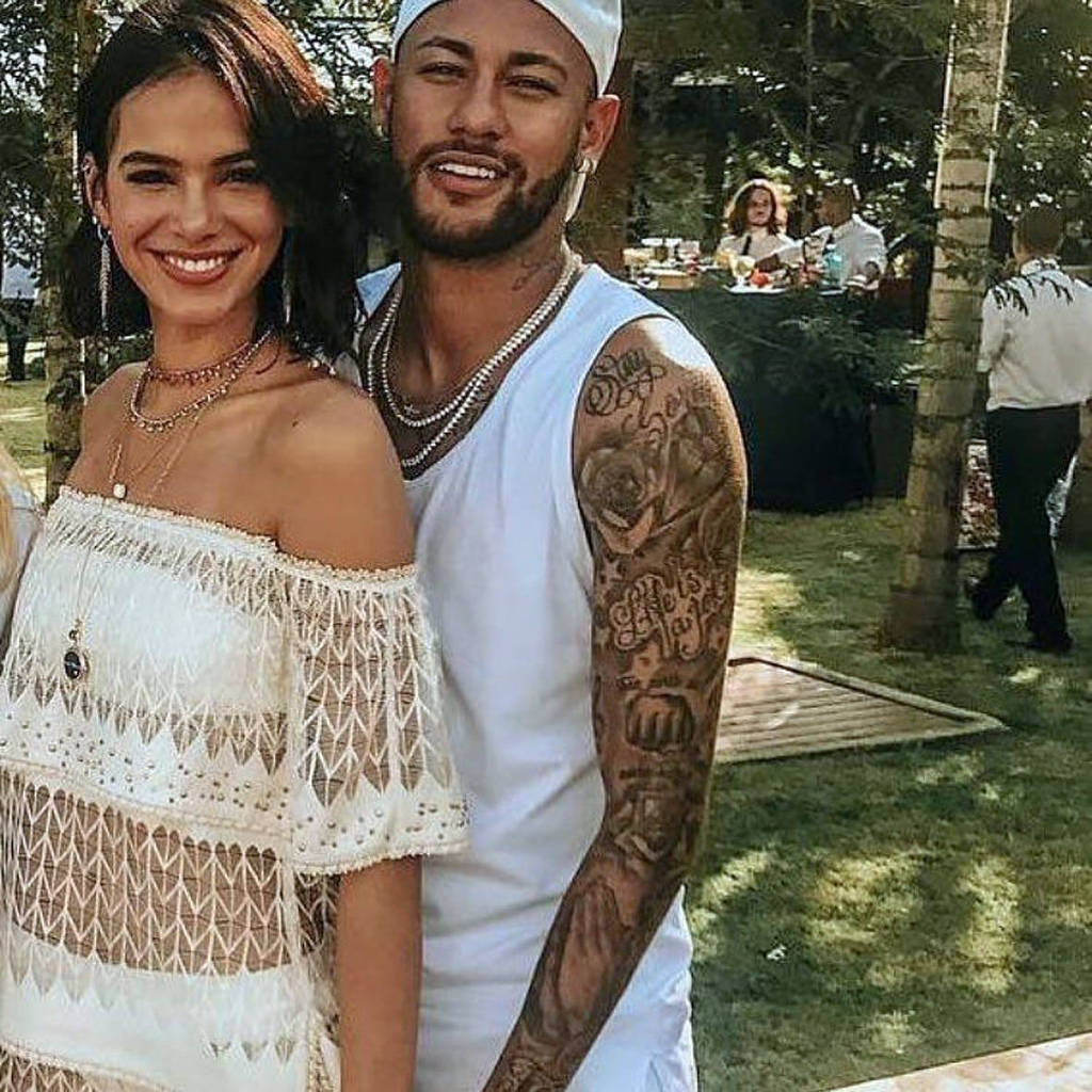 Bruna e Neymar em aniversário no Rio 