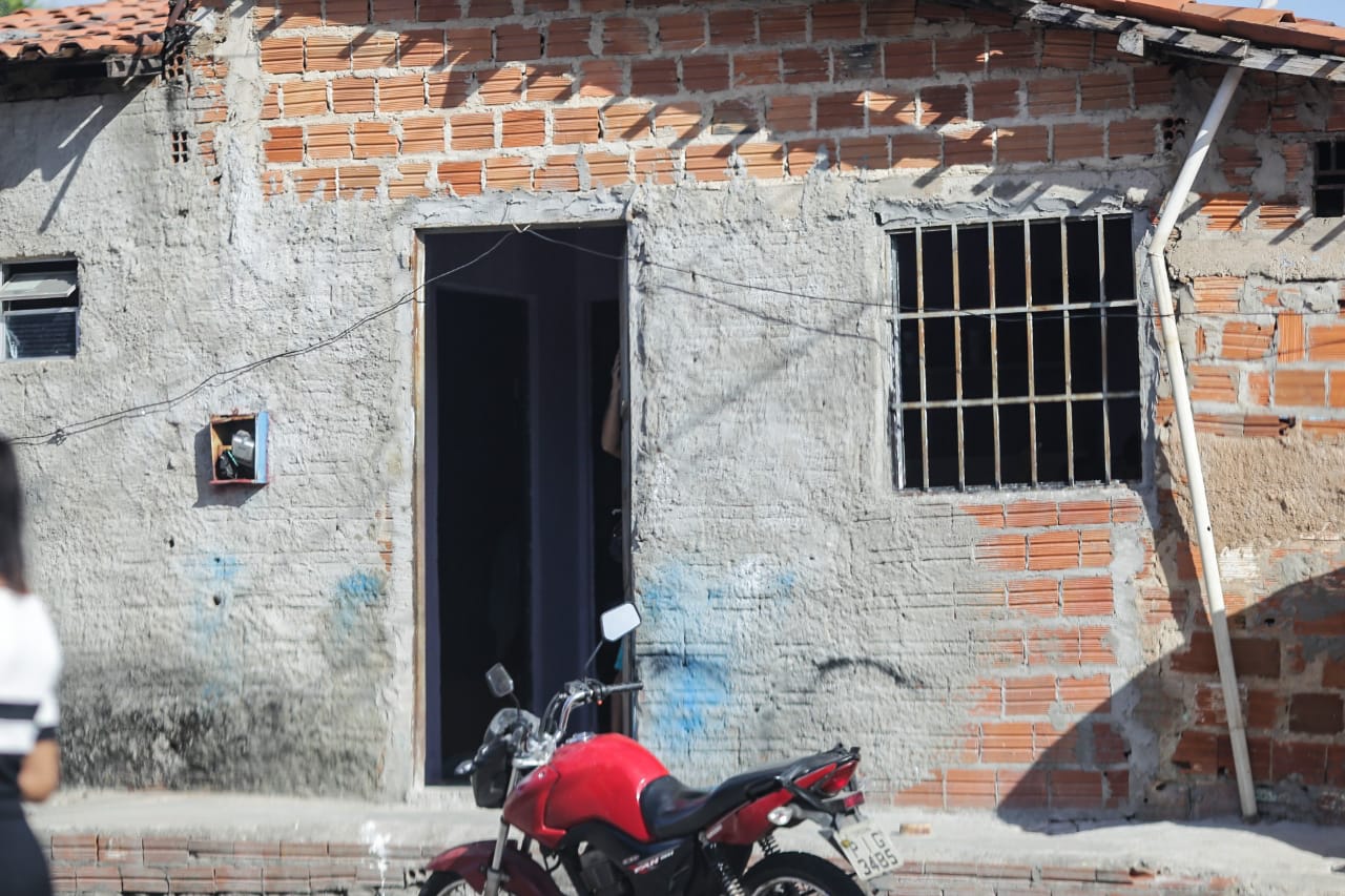 Casa onde as vítimas estavam quando foram baleadas 