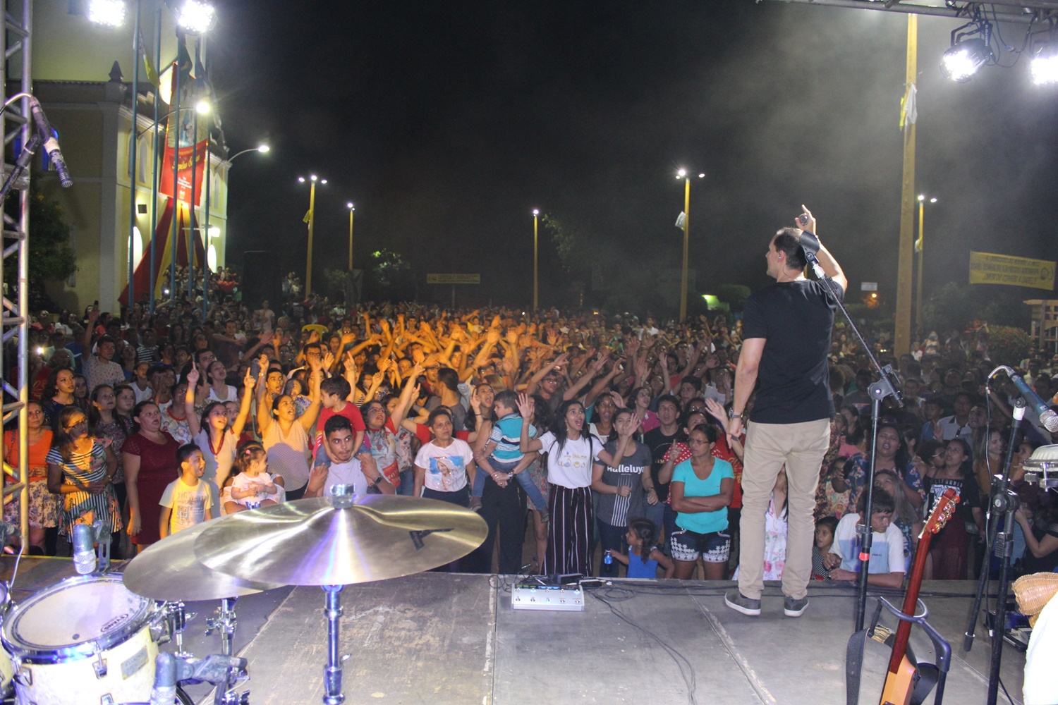 Banda católica Dominus durante apresentação no Festeja Cocal 2018