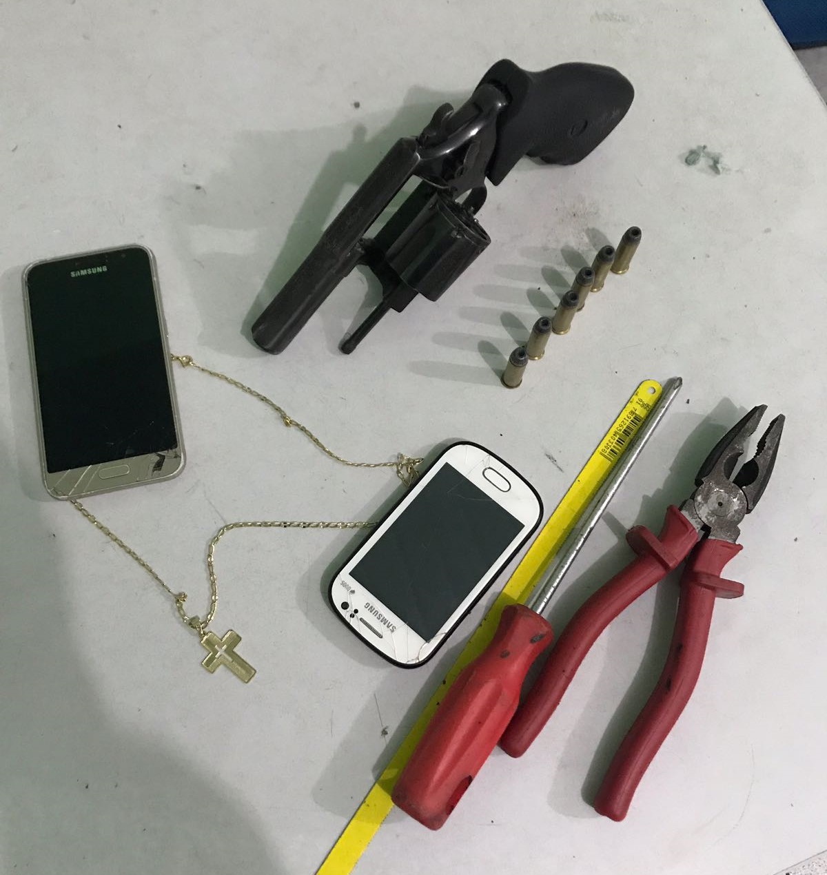 Materiais apreendidos