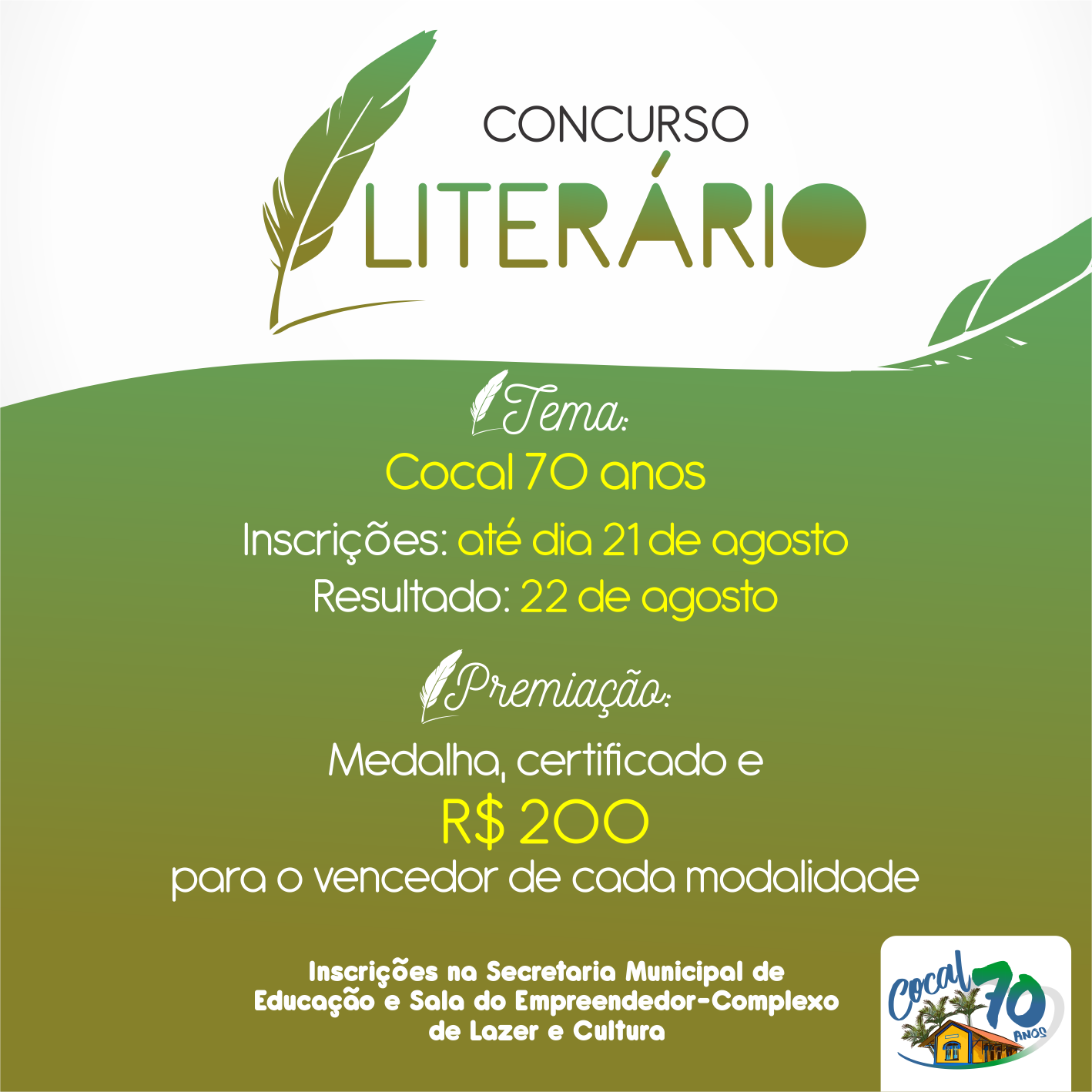 Concurso Literário em Cocal