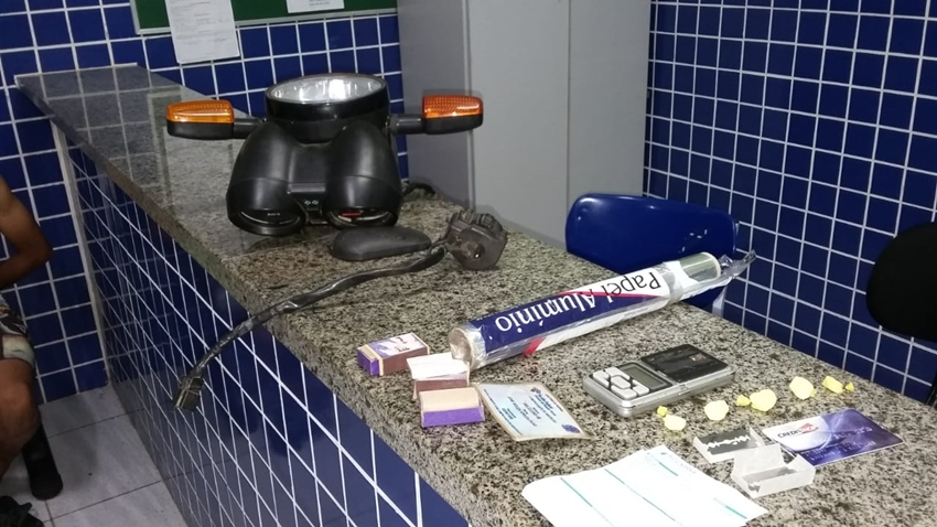 Produtos apreendidos pela Polícia Militar