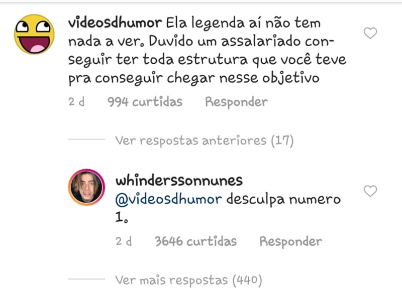 Whindersson Nunes rebate crítica de seguidor
