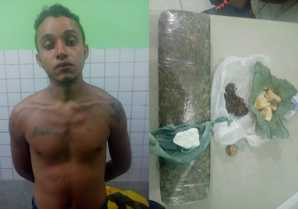 Homem é preso por tráfico de drogas dentro de ônibus
