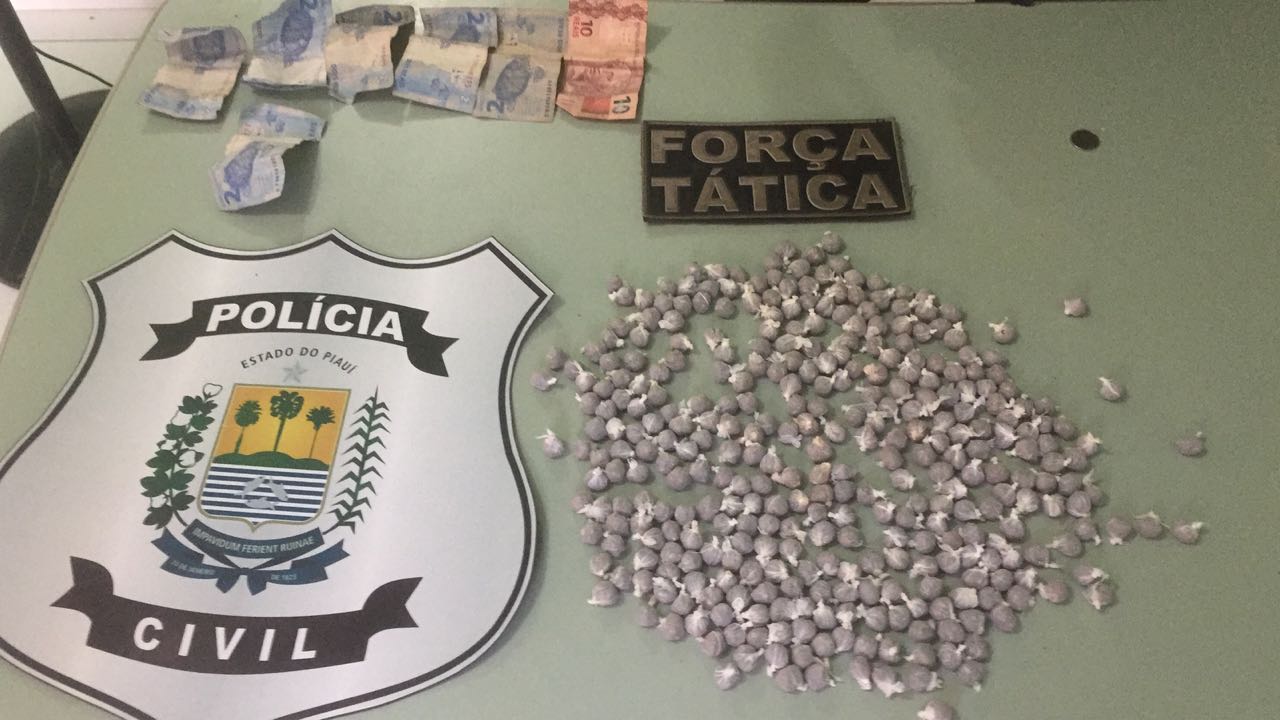Material apreendido com casal preso no Parque Brasil