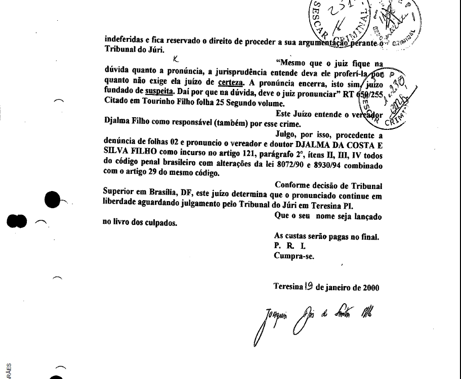 Pronúncia Djalma Filho 