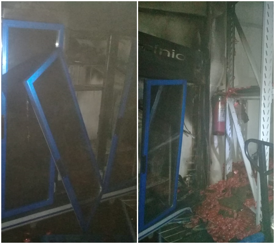 Loja onde ocorreu o princípio de incêndio