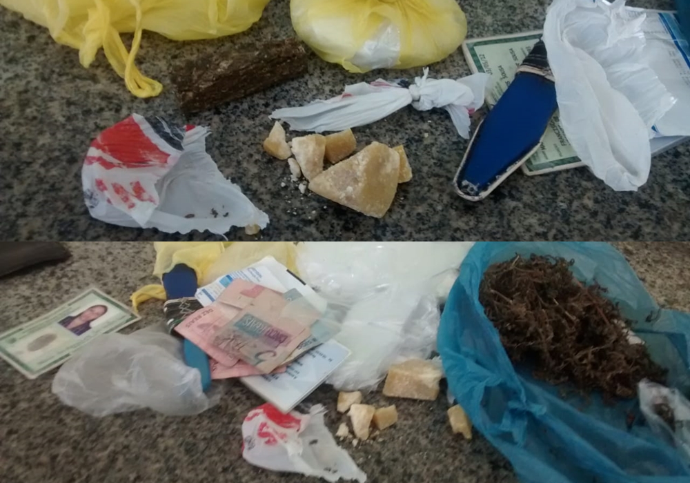 Produtos apreendidos pela Polícia Militar