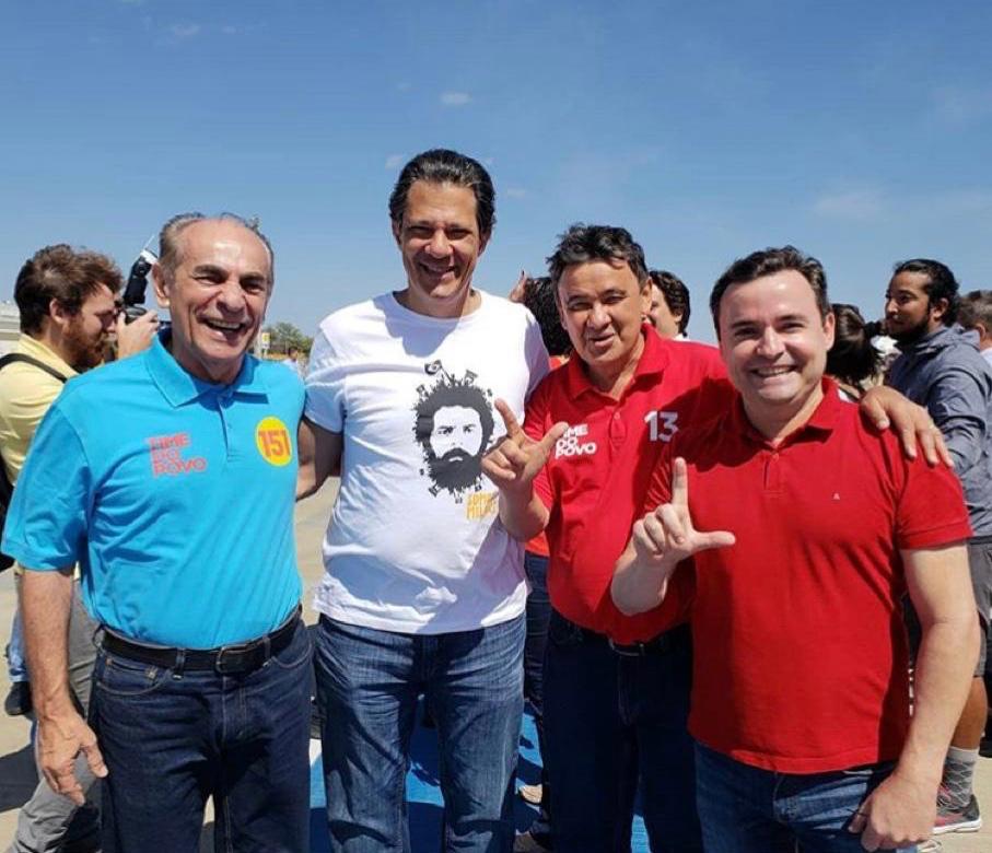 Haddad ao lado de Wellington Dias, Marcelo Castro e Fábio Novo