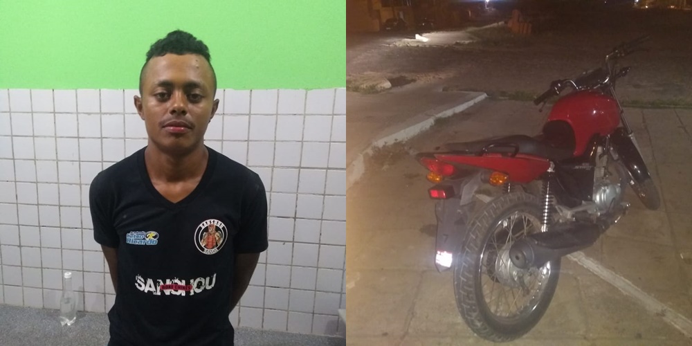 Homem é preso com moto roubada