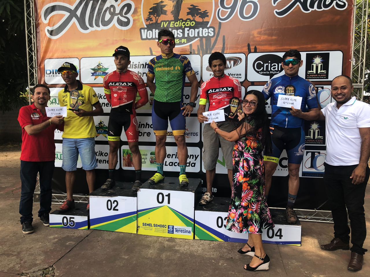 Premiados na competição Volta dos Fortes