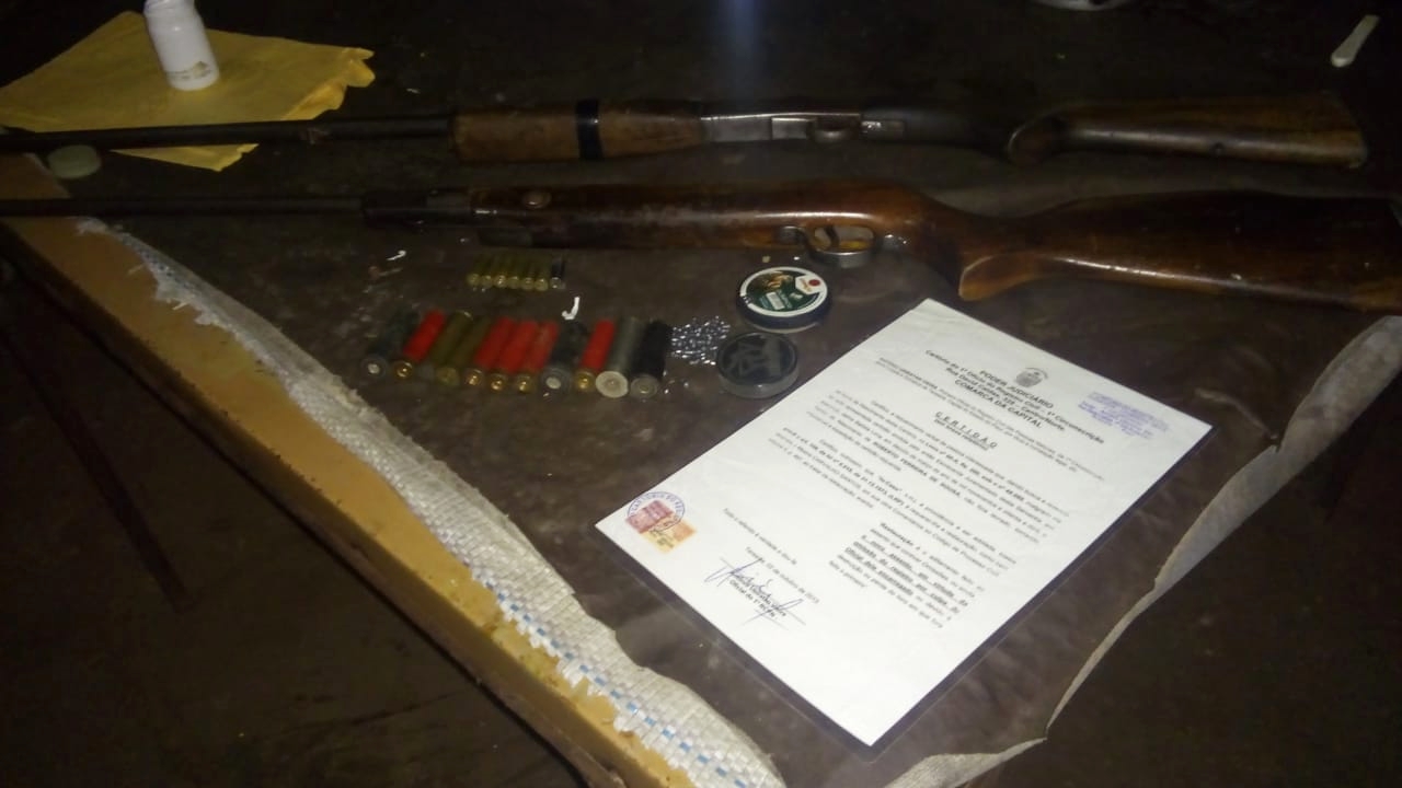 Material apreendido pela polícia