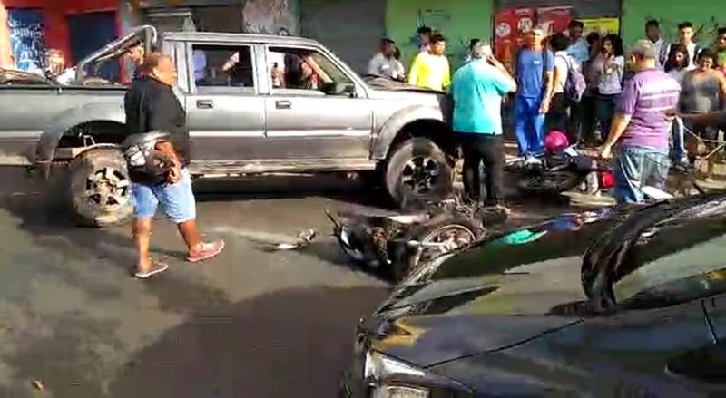 Acidente ocorrido na manhã de hoje no bairro Dirceu