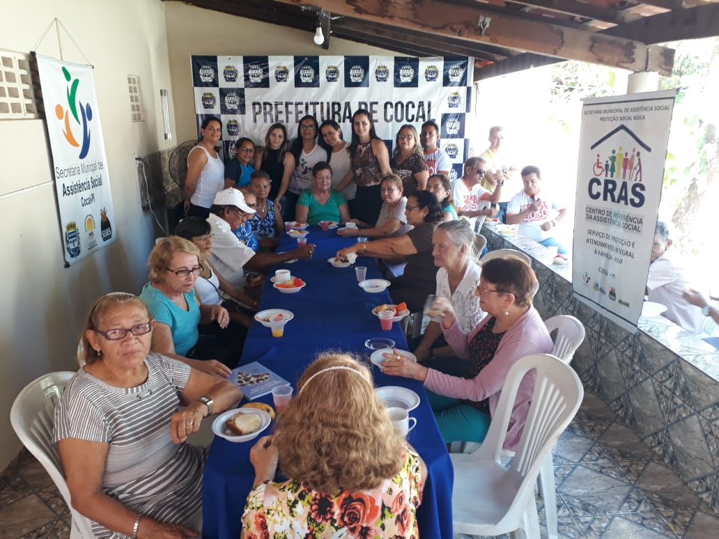 Idosos de Cocal durante manhã de atividades