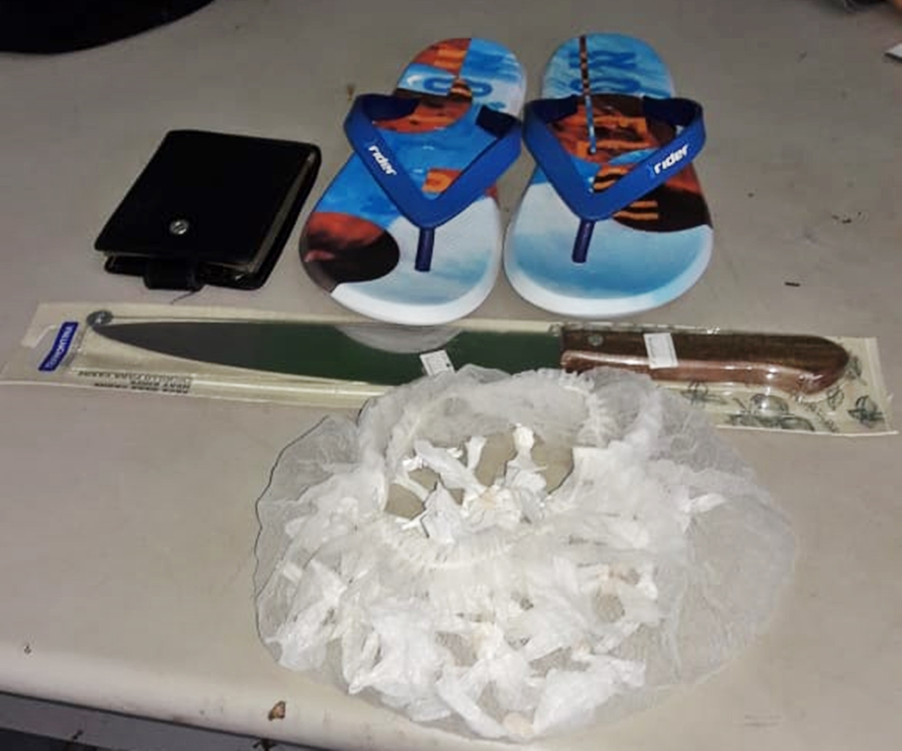 Material encontrado com o acusado de furto