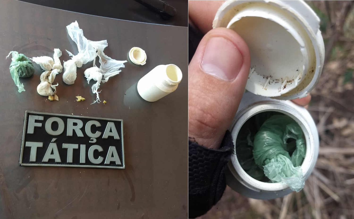 Material apreendido pela Polícia Militar de União