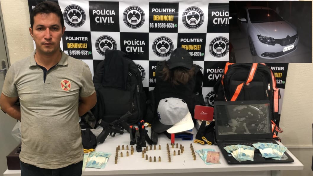 Jonatas Sales Santos foi preso com o material apreendido