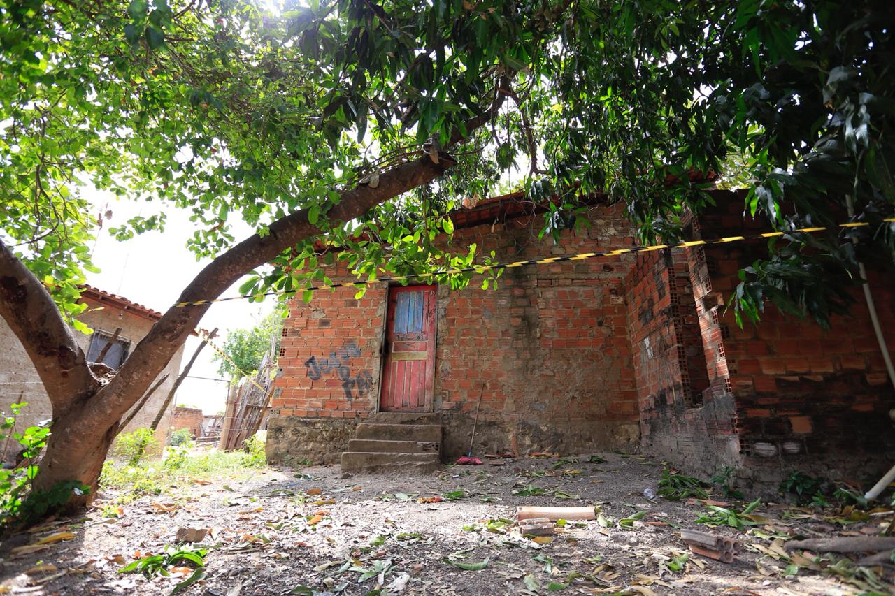 Casa onde aconteceu o homicídio