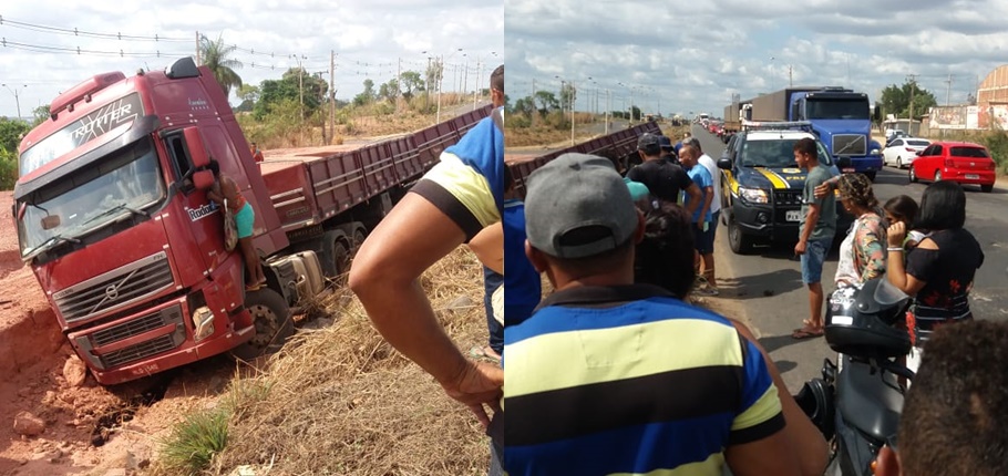 Acidente com carreta na BR-316