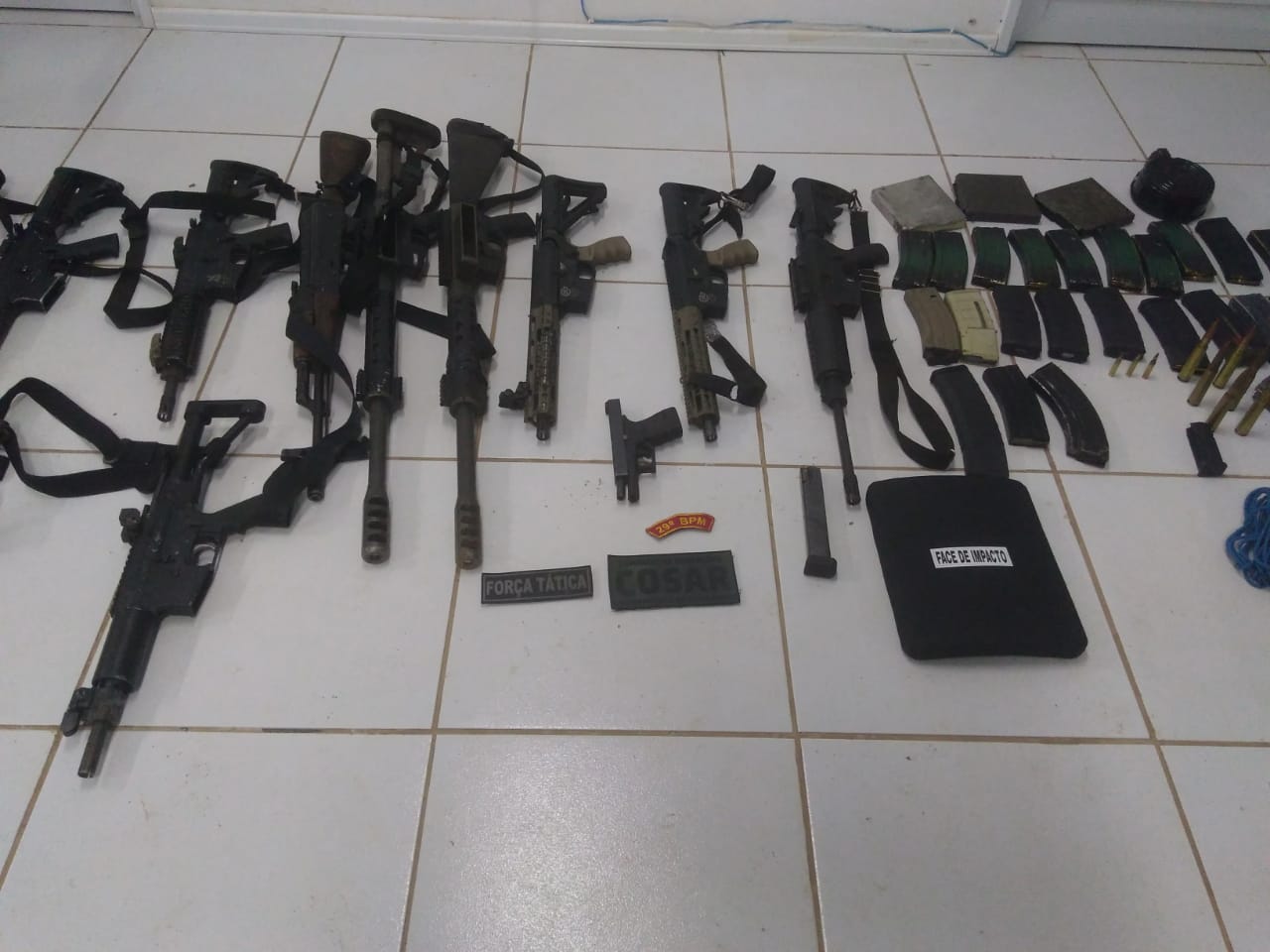 Armas apreendidas pela PM no Maranhão
