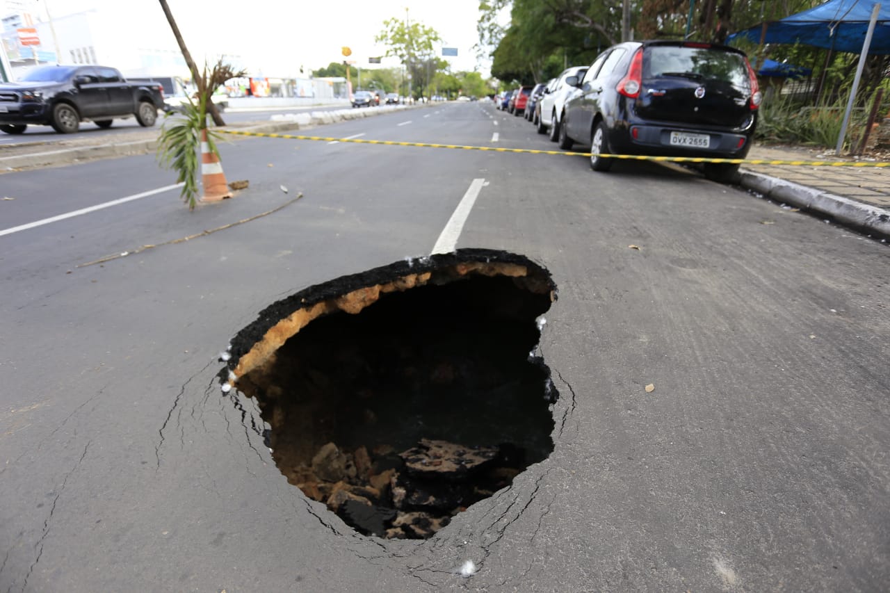 Local onde a cratera se abriu