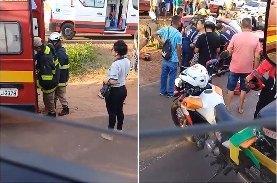 Bombeiros e Samu fizeram o atendimento às vítimas