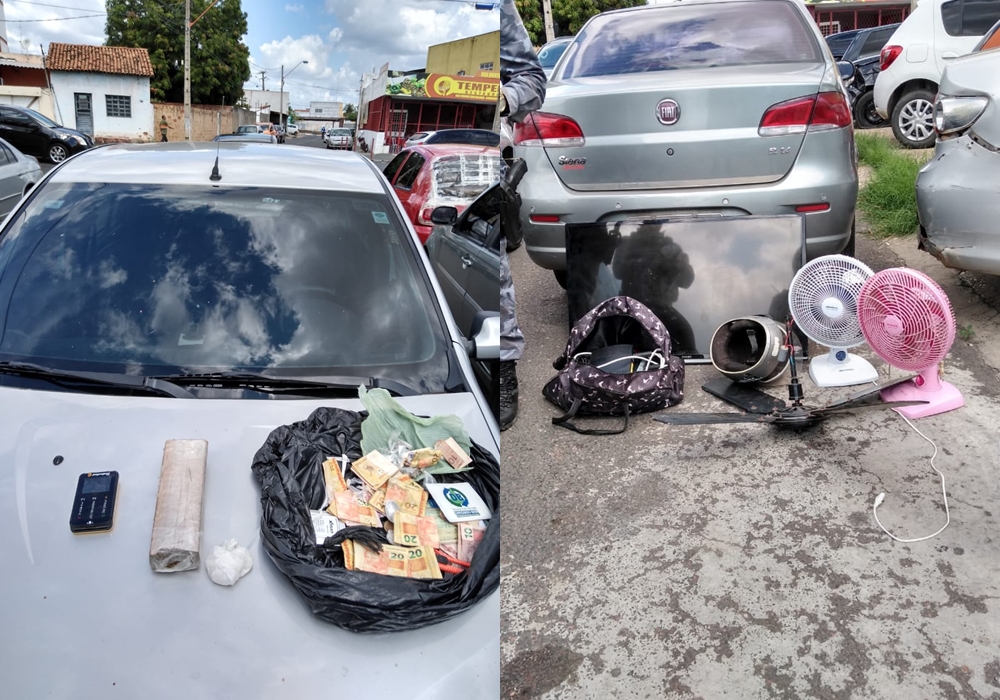 Material apreendido pela Polícia Militar